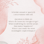 Schedule regualr self check-ins